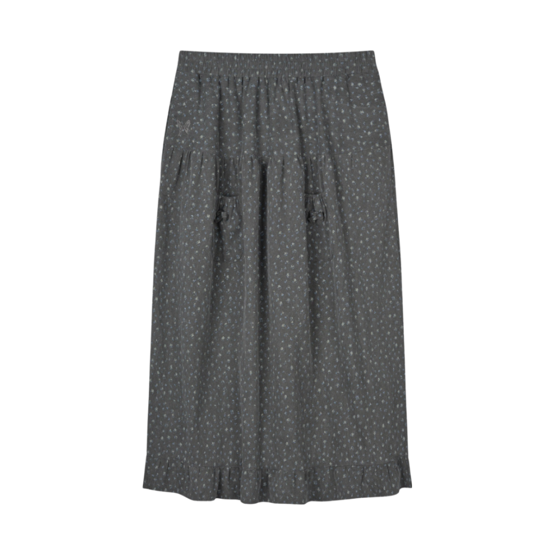 구월십일 미니 포켓 프릴 스커트 차콜(GUWOLSIBIL Mini Pocket Frill Skirt Charcoal)