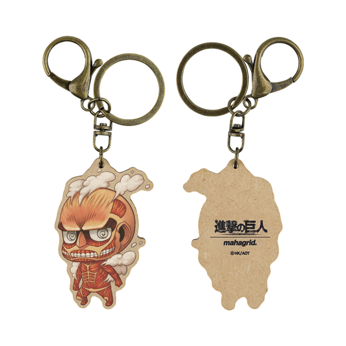 마하그리드 x 진격의 거인 AOT 캐릭터 우드 키링 타이탄(Mahagrid x Attack On Titan AOT Character Wood Keyring Titan)