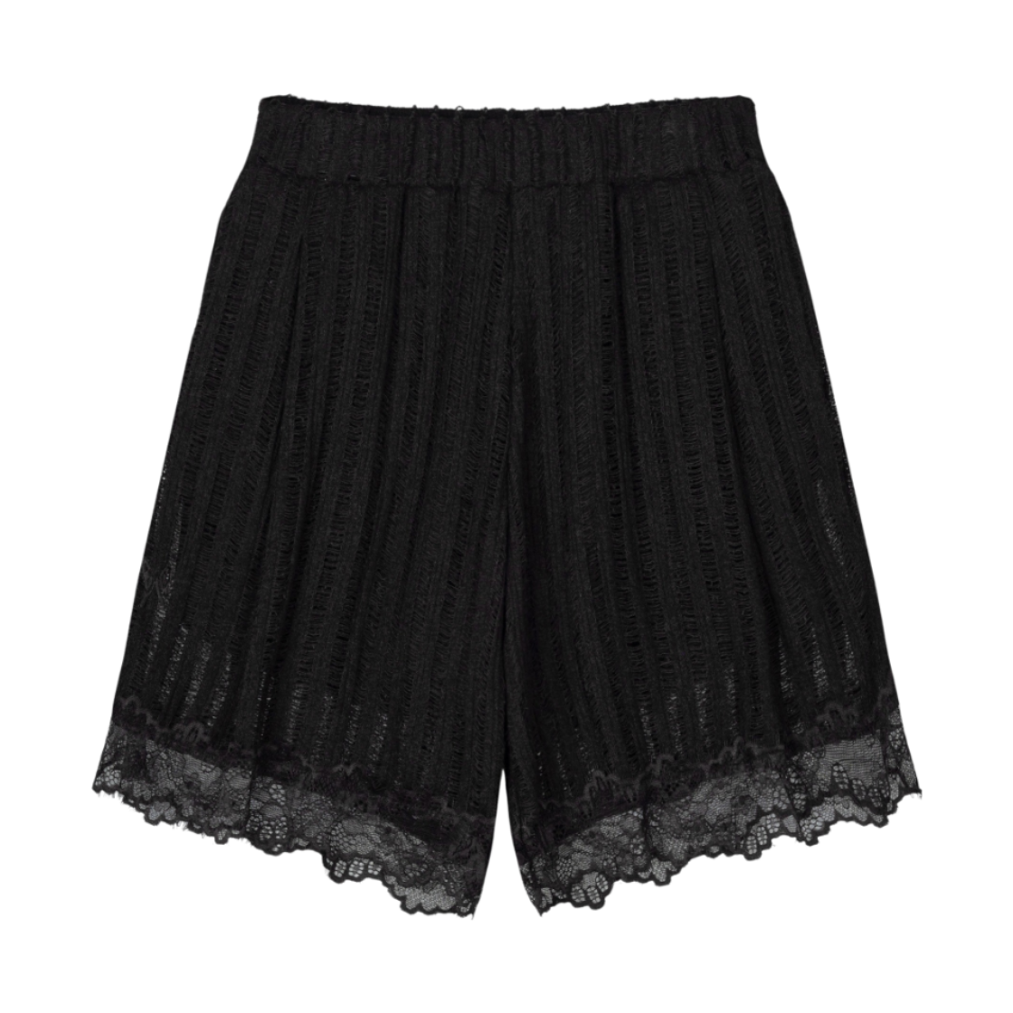구월십일 니트 매쉬 스커트 팬츠 블랙(GUWOLSIBIL Knit Mash Skirt Pants Black)