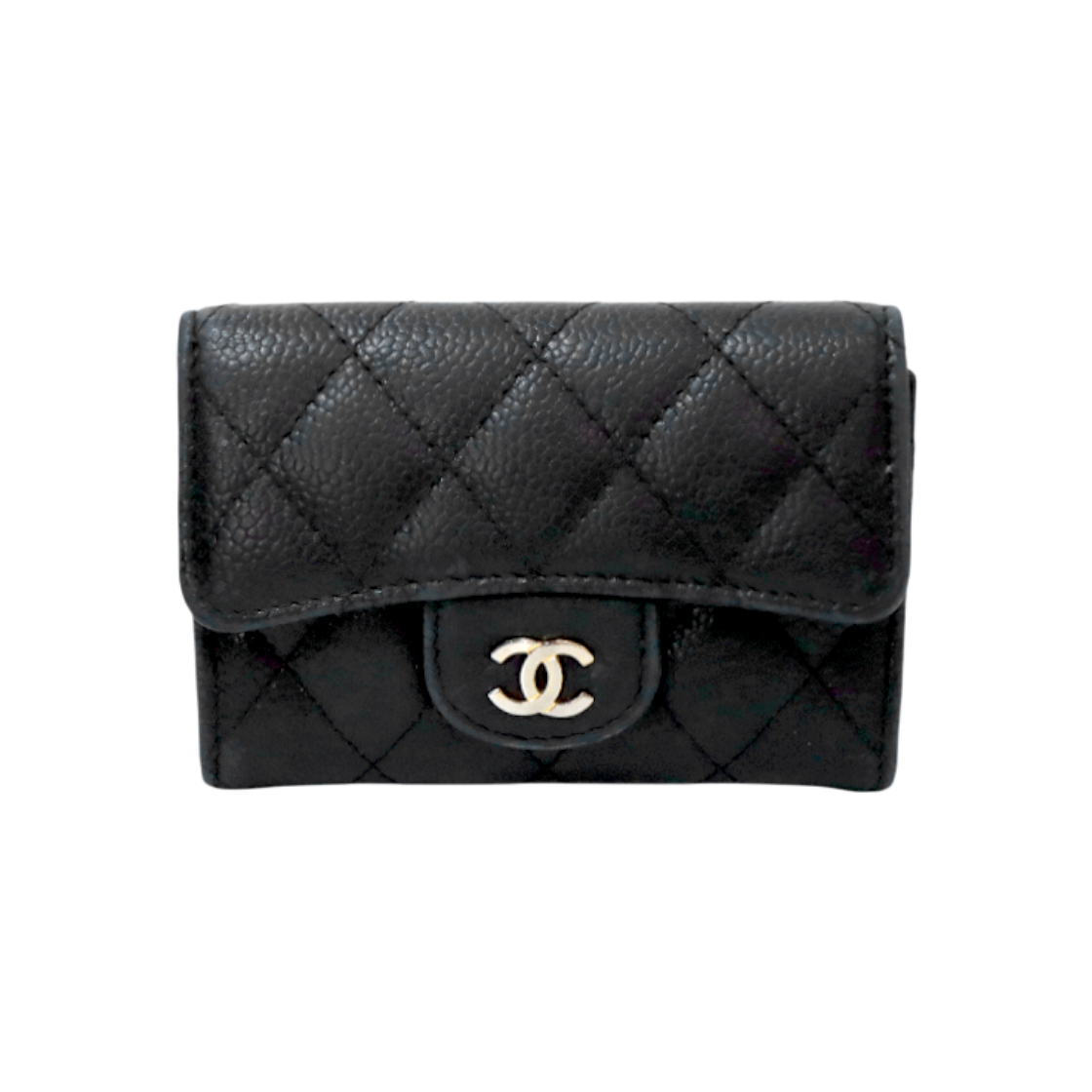 샤넬 블랙 캐비어스킨 카드 지갑 C-B55040(Chanel Black Caviar Leather Card Wallet C-B55040)