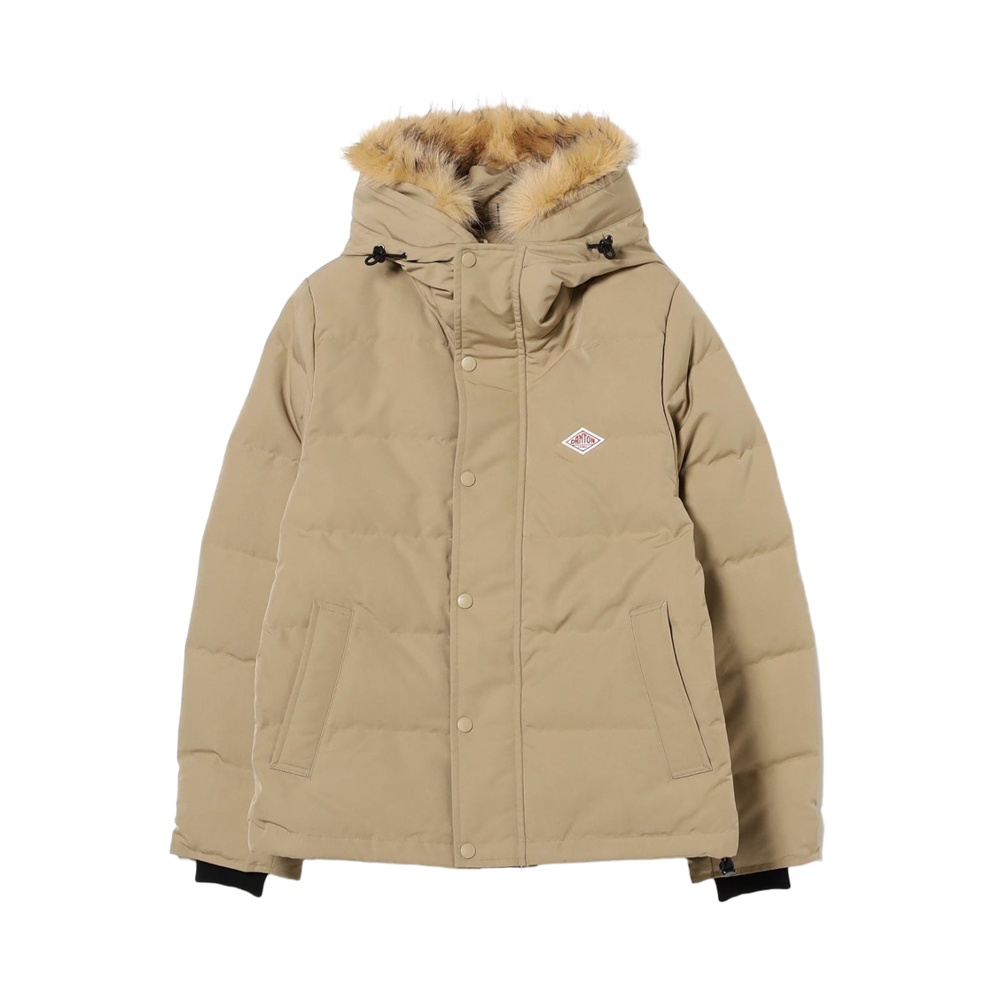 (W) 단톤 x 레이 빔즈  페이크 퍼 후드 자켓 라이트 베이지((W) Danton x Ray Beams Fake Fur Hoodie Jacket Light Beige) - 1
