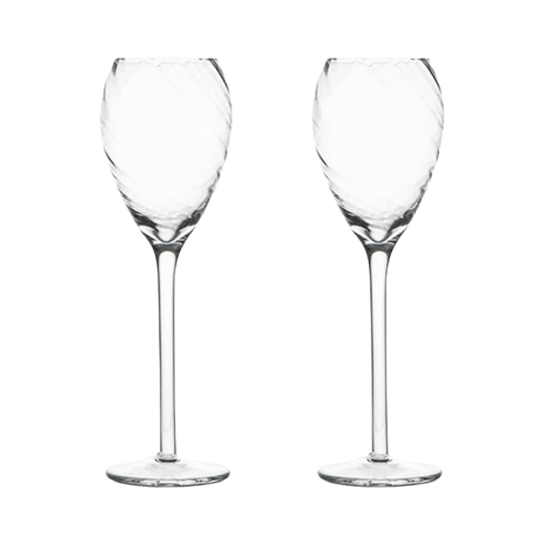 이노메싸 바이온 샴페인 글라스 오퍼시티 2개 세트 클리어 (26448)(INNOMETSA BYON Champagne Glass Opacity 2pcs/set) - 1