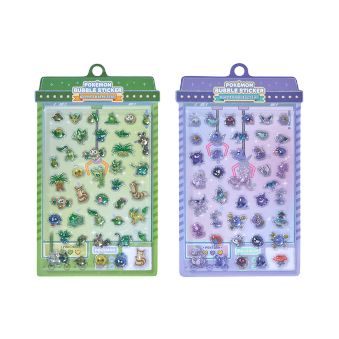 포켓몬 스토어 버블스티커 컬러 컬렉션 그린 & 퍼플(Pokemon Store Bubble Sticker Color Collection Green & Purple) - 1