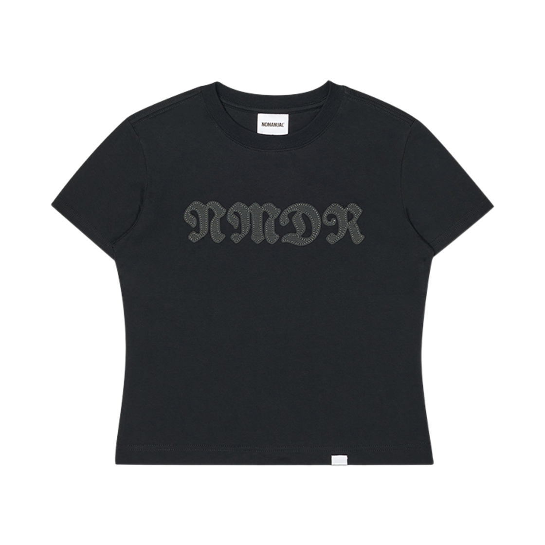 NMSS62TS48BLK (W) NOMANUAL Waffle Patched T-Shirt Black