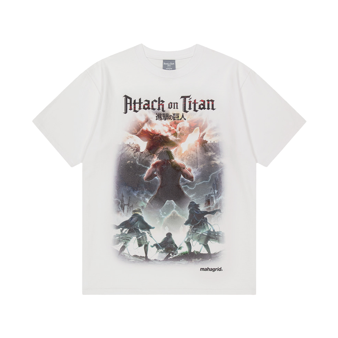 마하그리드 x 진격의 거인 시즌 2 티셔츠 화이트(Mahagrid x Attack On Titan Season 2 T-Shirt White)