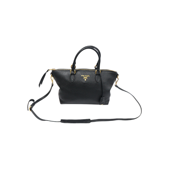 프라다 1BA104 블랙 비텔로 피닉스 레터링 로고 2WAY(Prada 1BA104 Black Vitello Phoenix Logo 2-Way Bag)