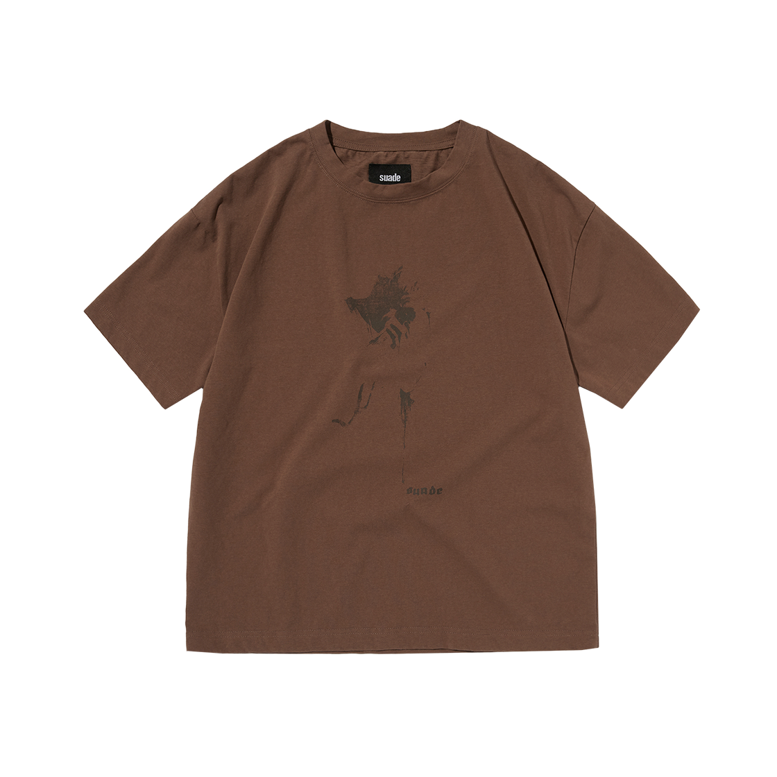 SDFSTO055MB Suade Silhouette Tee Mocha Brown