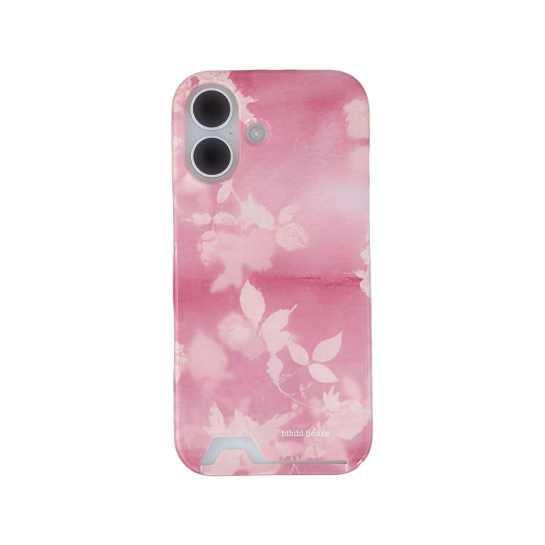 b3 BIBIBL HOUSE Card Slot Pink Flower Phone Case