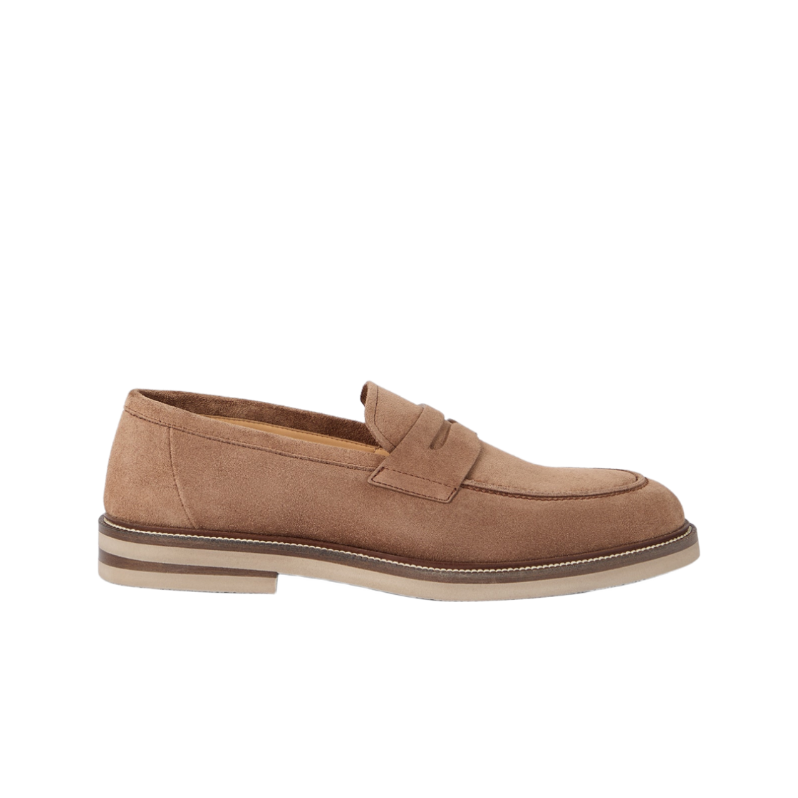 브루넬로 쿠치넬리 스웨이드 페니 로퍼 헤이즐넛(Brunello Cucinelli Suede Penny Loafers Hazelnut) - 1