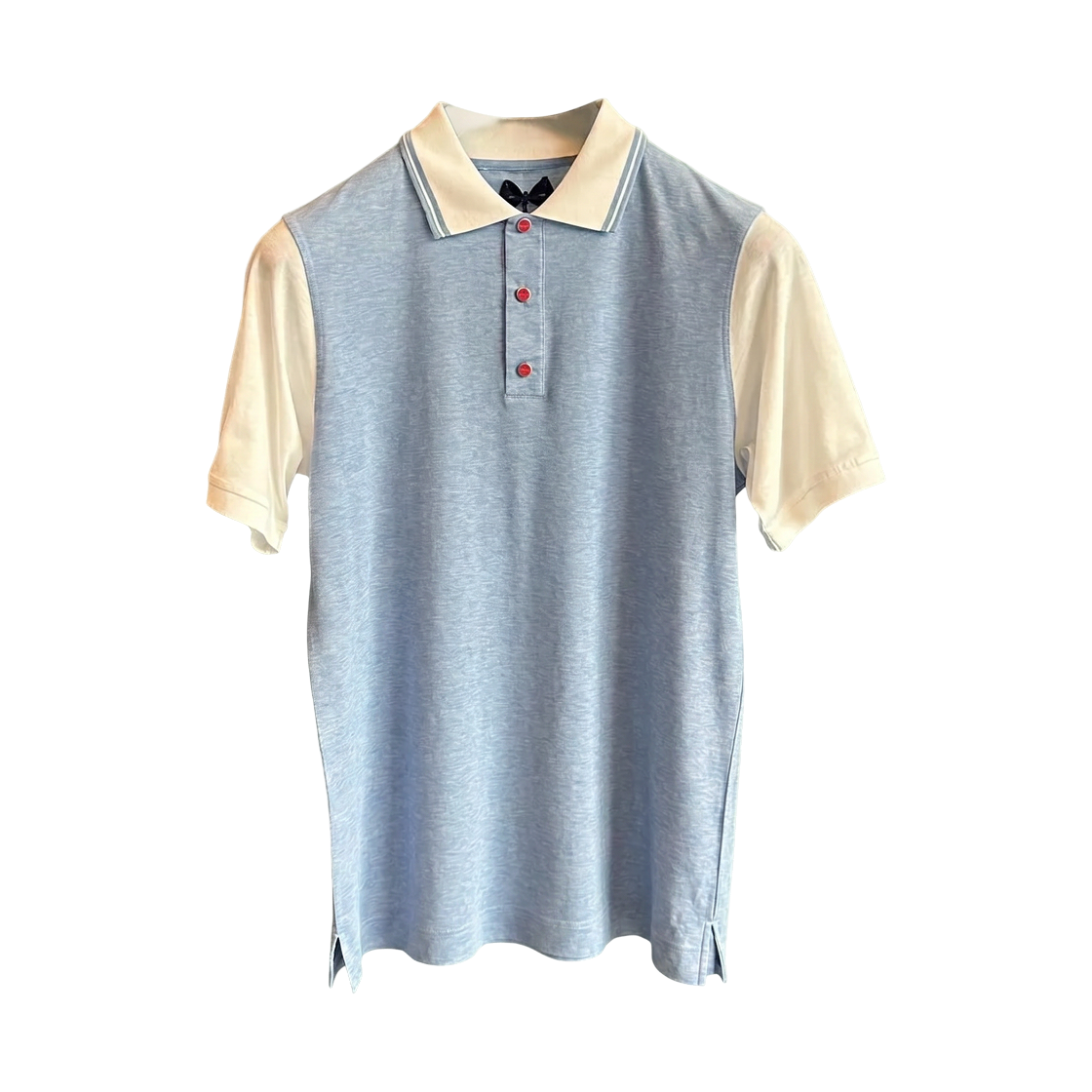 UK1459E23V392 Kiton Short Sleeve Polo Shirt Sky
