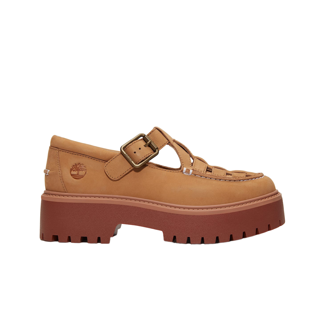 (W) 팀버랜드 스톤 스트릿 플랫폼 버클 슈즈 미디움 베이지 누벅((W) Timberland Stone Street Platform Buckle Shoes Medium Beige Nubuck) - 1