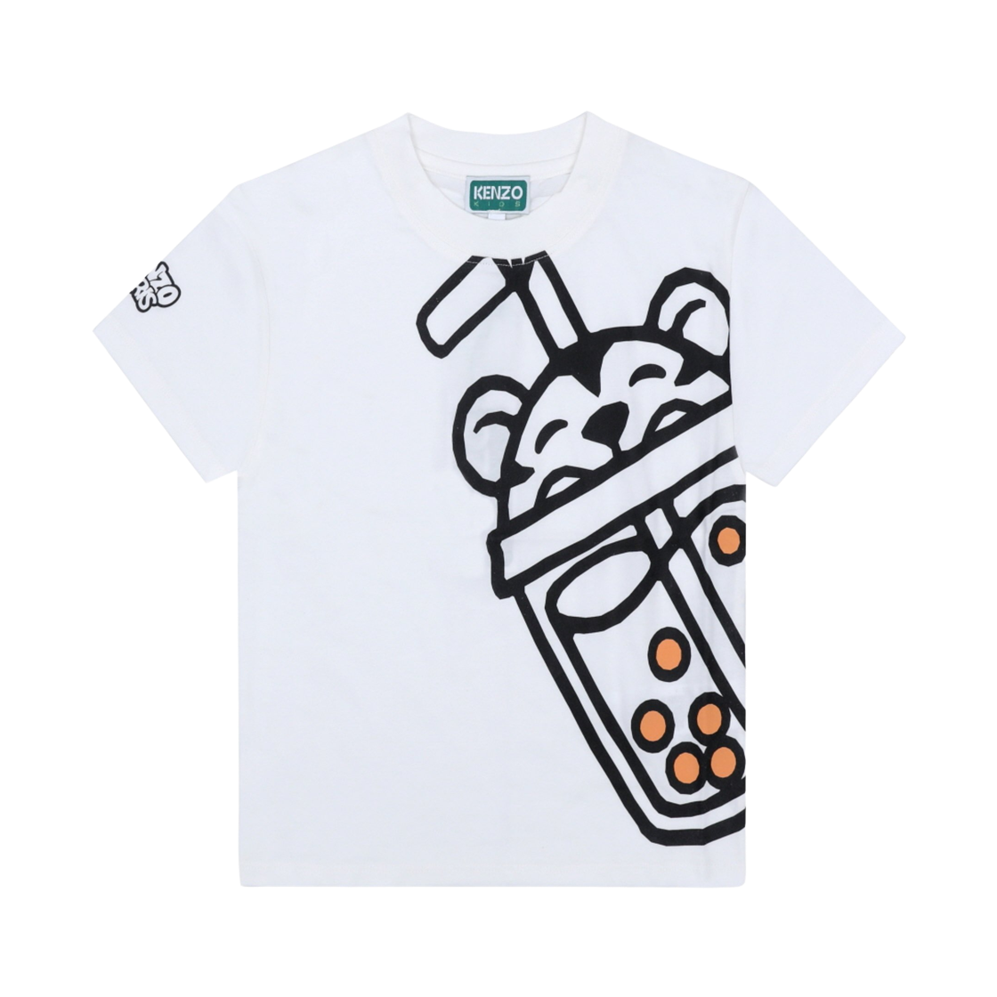 K61675-117 (Kids) Kenzo Happy Sweet Tiger Bubble T-Shirt White