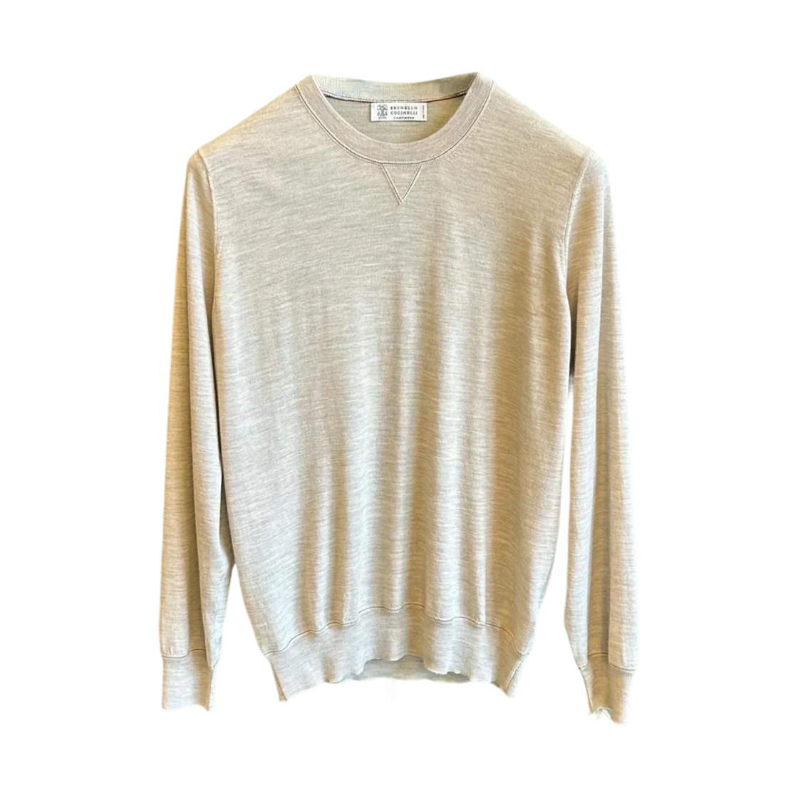M2400240-CHX57 Brunello Cucinelli Wool Cashmere Stitch Knit Beige
