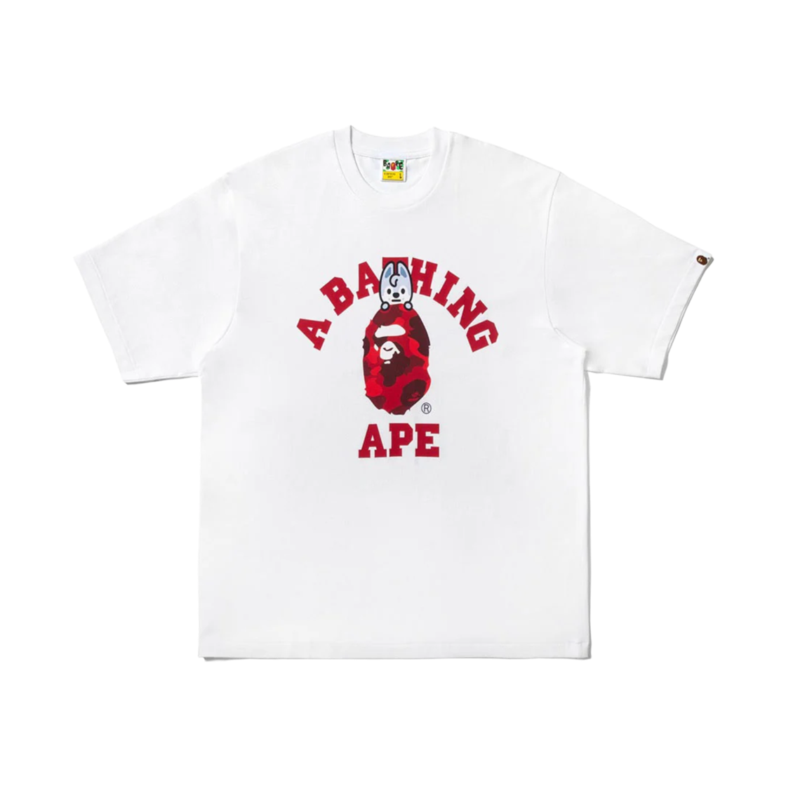 베이프 x 스트레이 키즈 컬리지 티셔츠 울프 부리부리(BAPE x Stray Kids College T-Shirt Wolf Chan) - 1