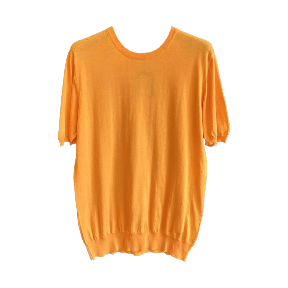 UMKXX37K322 Kiton Short Sleeve Roundneck Knit Orange
