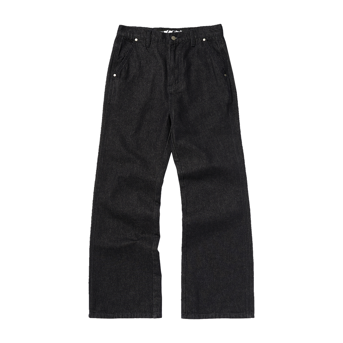 스웨이드 커브드 플레어 데님 로우 인디고(Suade Curved Flare Denim Raw Indigo)