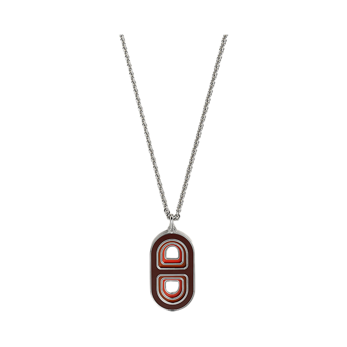 에르메스 마이옹 딥 네클리스 래커드 메탈 & 팔라듐 하드웨어 에케스트르(Hermes Maillon Deep Necklace Lacquered Metal & Palladium Ekestre) - 2