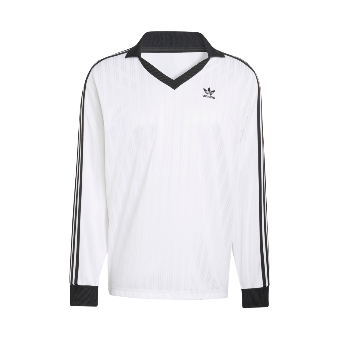 KS2293 Adidas Adicolor Pique Football Long Sleeve T-Shirt White - KR Sizing