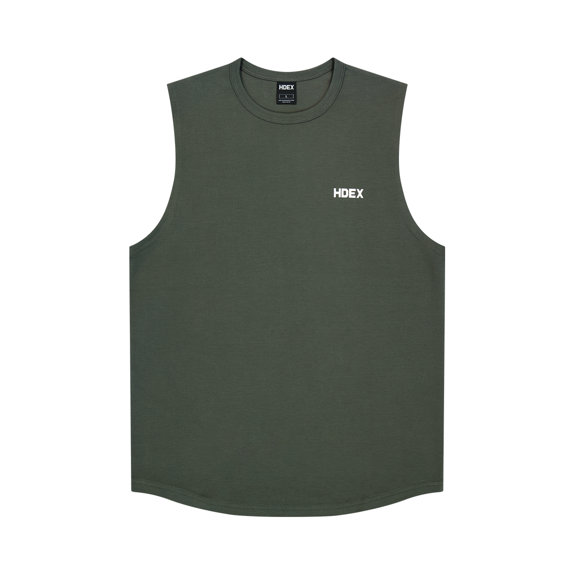 에이치덱스 메인 스몰 로고 슬리브리스 카키(HDEX Main Small Logo Sleeveless Khaki) - 1