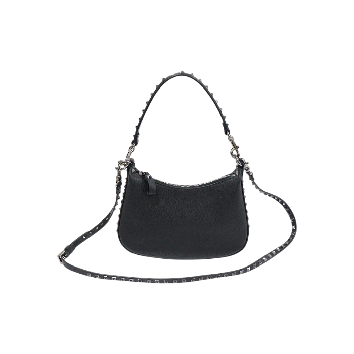 발렌티노 3W2B0M37KJE 블랙 그레인 카프스킨 락스터드 스몰 호보 2WAY(Valentino Black Grain Calfskin Rockstud Small Hobo Bag 2-Way) - 1