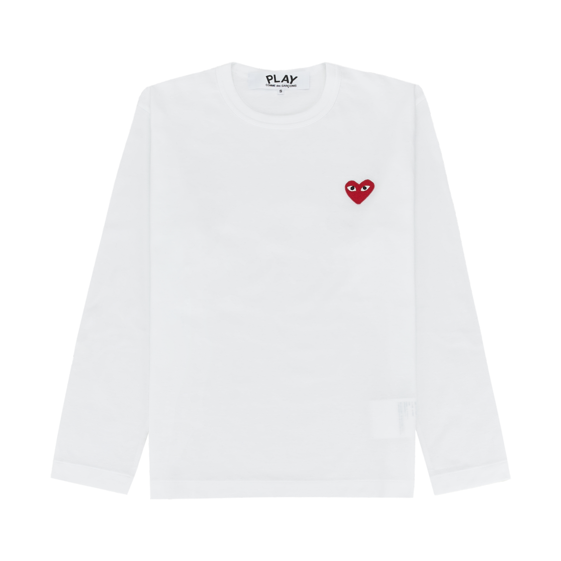 플레이 꼼데가르송 롱슬리브 티셔츠 화이트(Play Comme des Garcons LS T-Shirt White)