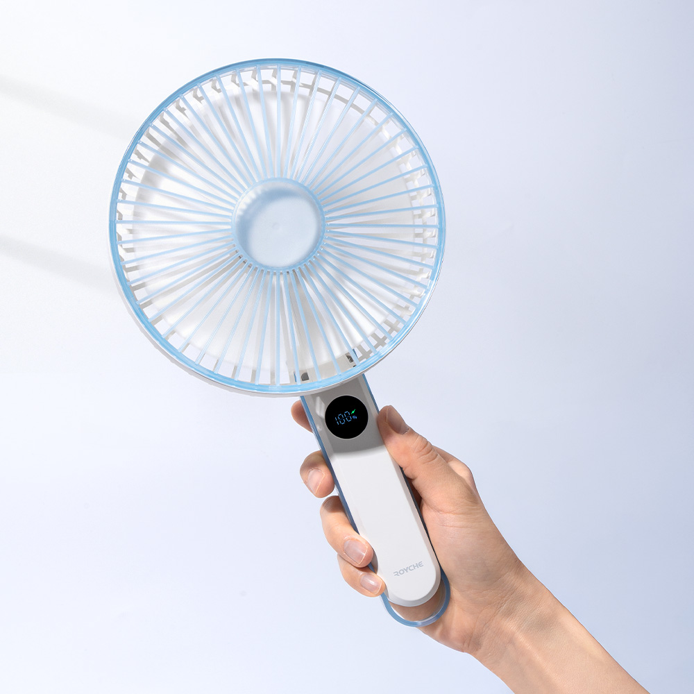 로이체 폴더블 휴대용 빅팬 접이식 탁상용 대형 선풍기 핸디팬(Royche Large-Scale Foldable Handheld Fan & Adjustable Desktop Fan) - 4