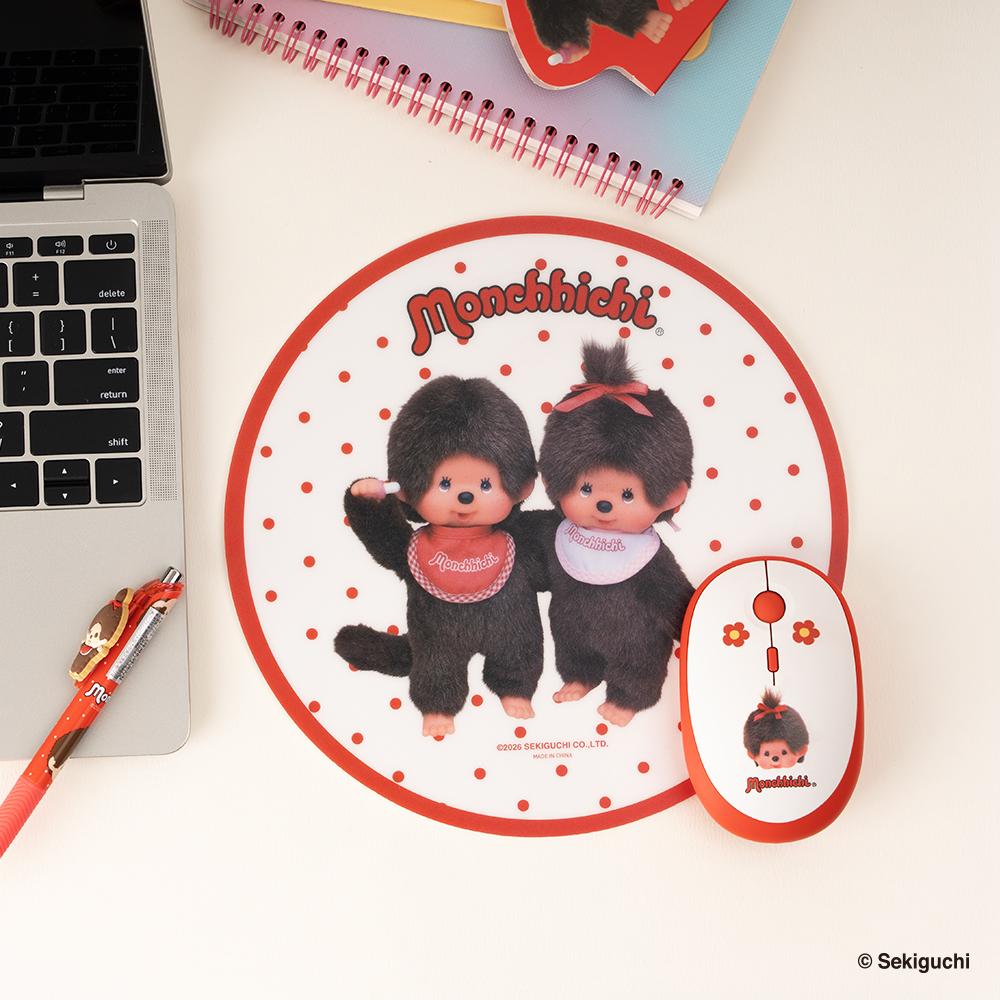 로이체 몬치치 PVC 원형 미끄럼방지 데스크 마우스패드(Royche Monchhichi PVC Round Anti-Slip Desk Mouse Pad) - 6