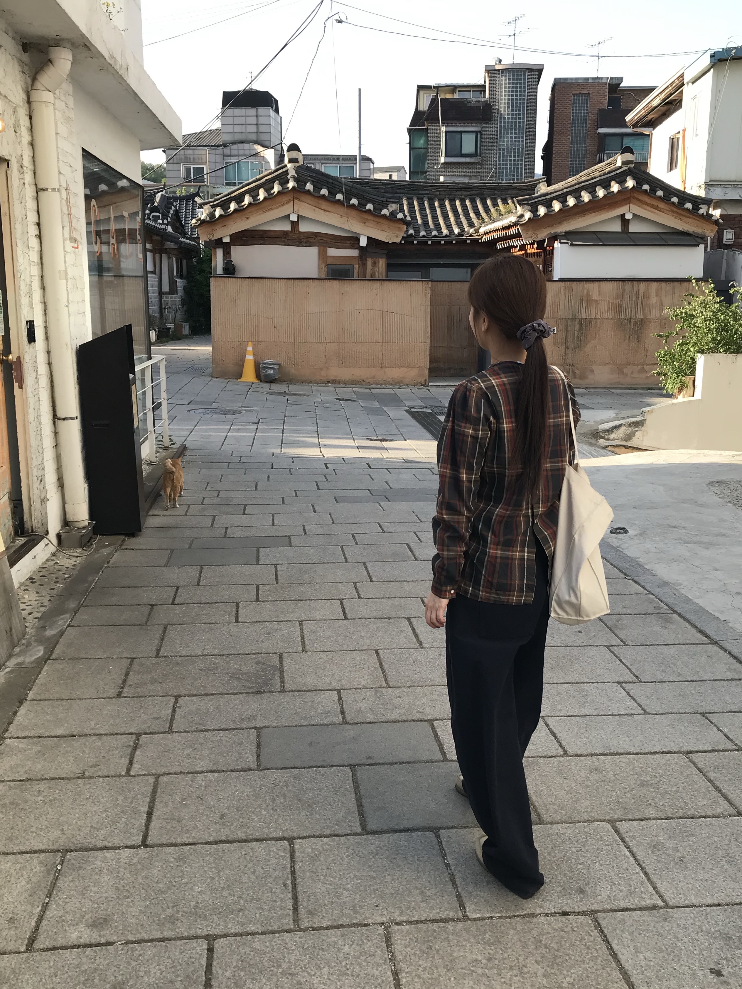 (W) Clarks Wallabee Maple Suede 착용 스타일 - 1