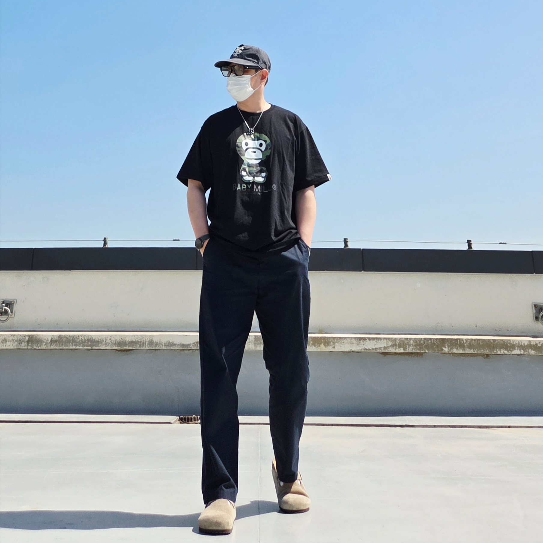 Sunday Ceremony Sy Logo 5 Panel Cotton Cap - Navy, Diesel Dx1168040 Stainless Steel Double Pendant Necklace Silver 착용 스타일 - 1