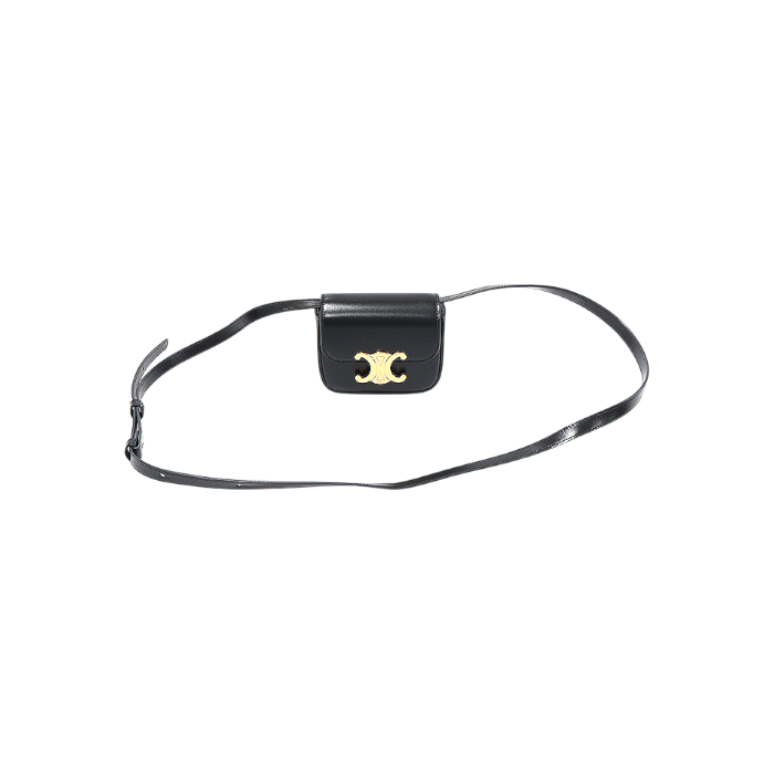 셀린느 10I513DPV 블랙 샤이니 카프스킨 미니 트리오페 클로드 숄더백(Celine Mini Triope Claude Shoulder Bag in Black Shiny Calfskin)