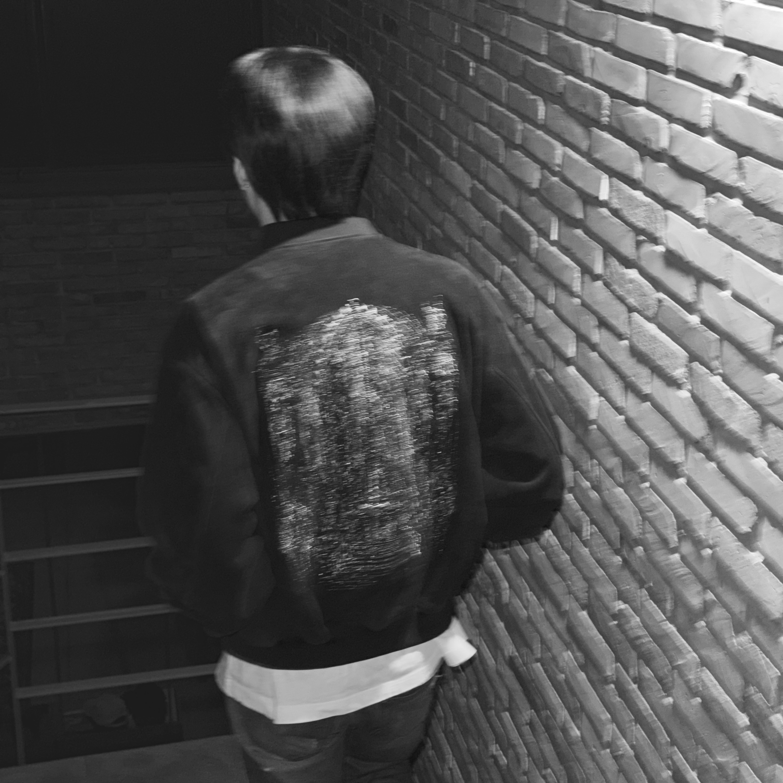 Undermycar Jeanne D'Arc Sword of Altar Embroidered Suede Blouson Navy, Undermycar Ecdysis Destroyed Wax Coating Jeans with Konic Section Obsidian - 22FW 착용 스타일 - 1