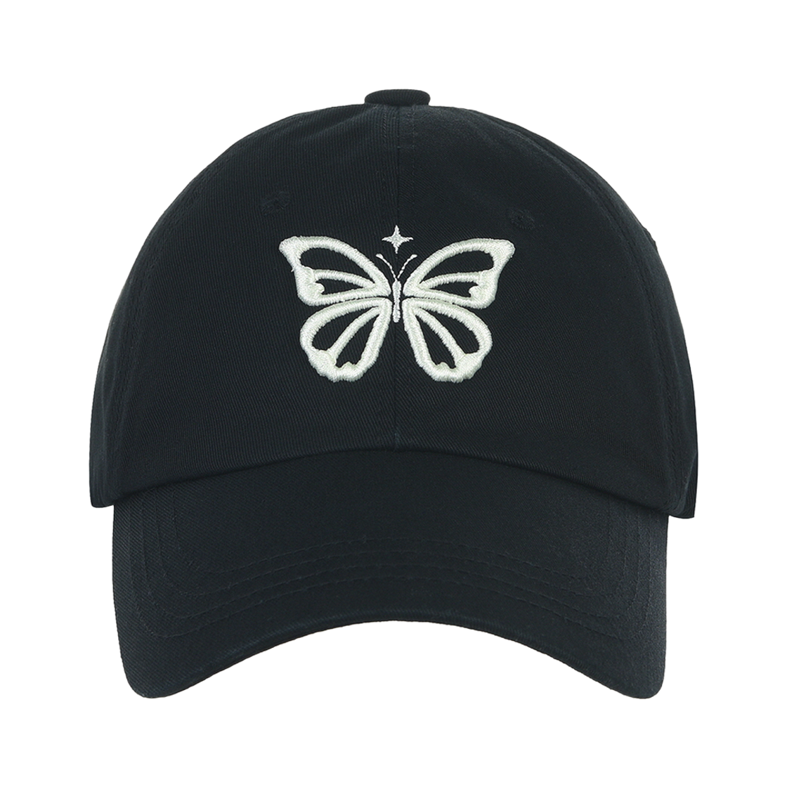 닉앤니콜 빈티지 버터플라이 블링크 볼 캡 블랙(NICK&NICOLE Vintage Butterfly Blink Ball Cap Black) - 1