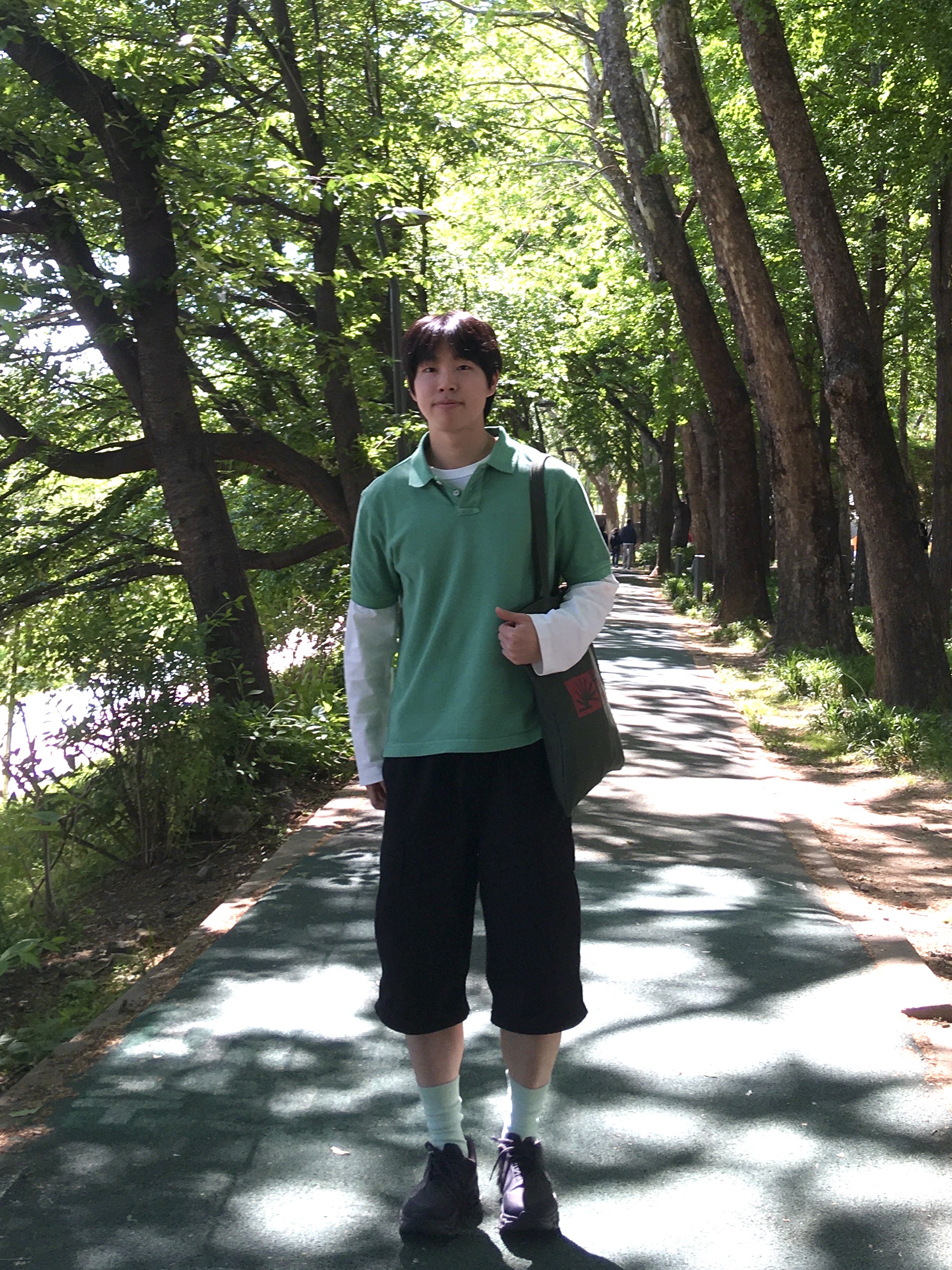 On Running x Post Archive Faction (Paf) Cloudmonster 2 Thorn Brown, Zara x Aaron Levine Washed Pique Polo Shirt Navy 착용 스타일 - 5