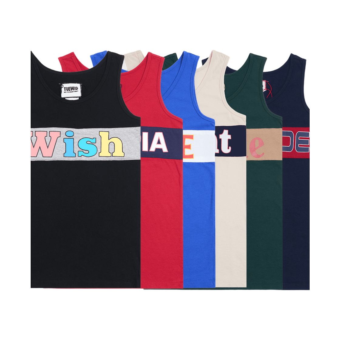 투위드 이니셜 스쿠프 나시(Tuewid Initial Scoop Neck Sleeveless Top)