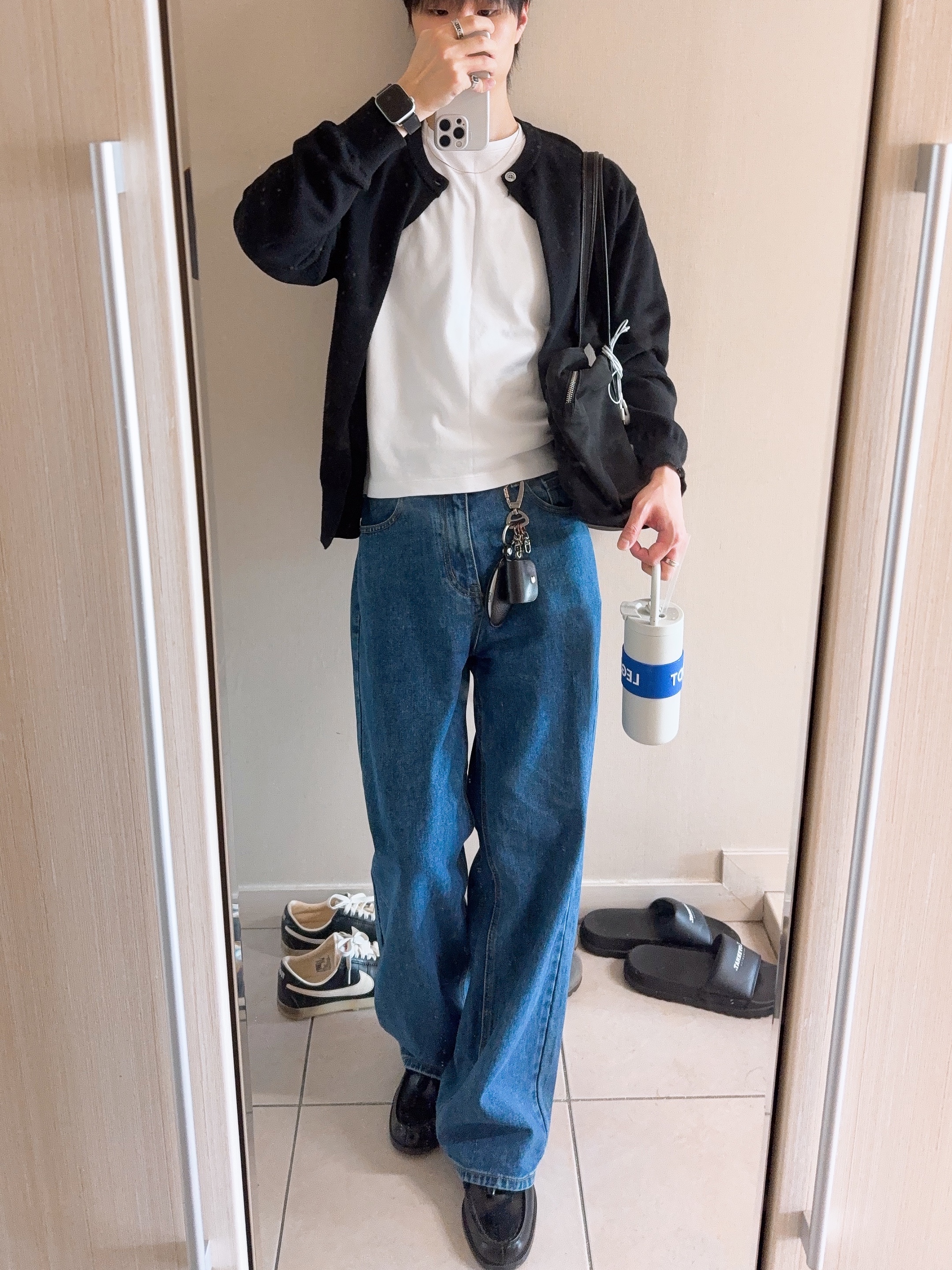 Haruta Leather Penny Loafer Black 착용 스타일