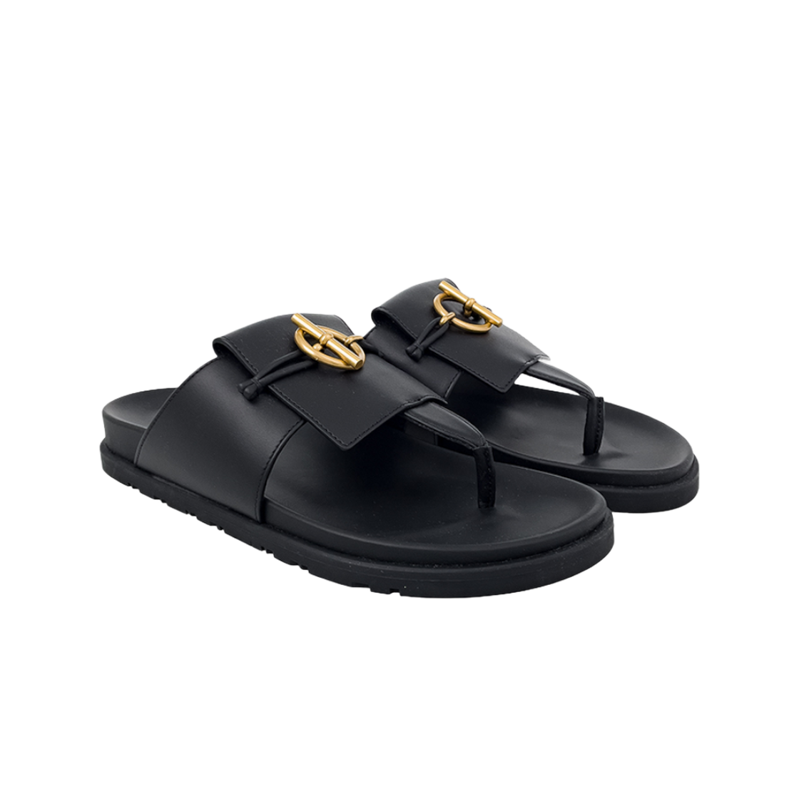 ITGRD3CABMAP Hermes Joys Sandals Black