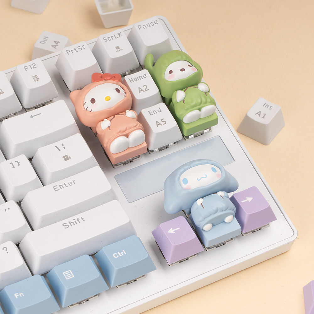 로이체 산리오 캐릭터즈 피규어 커스텀 키캡 키링(Royche Sanrio Characters Figure Keycap Keyring) - 6