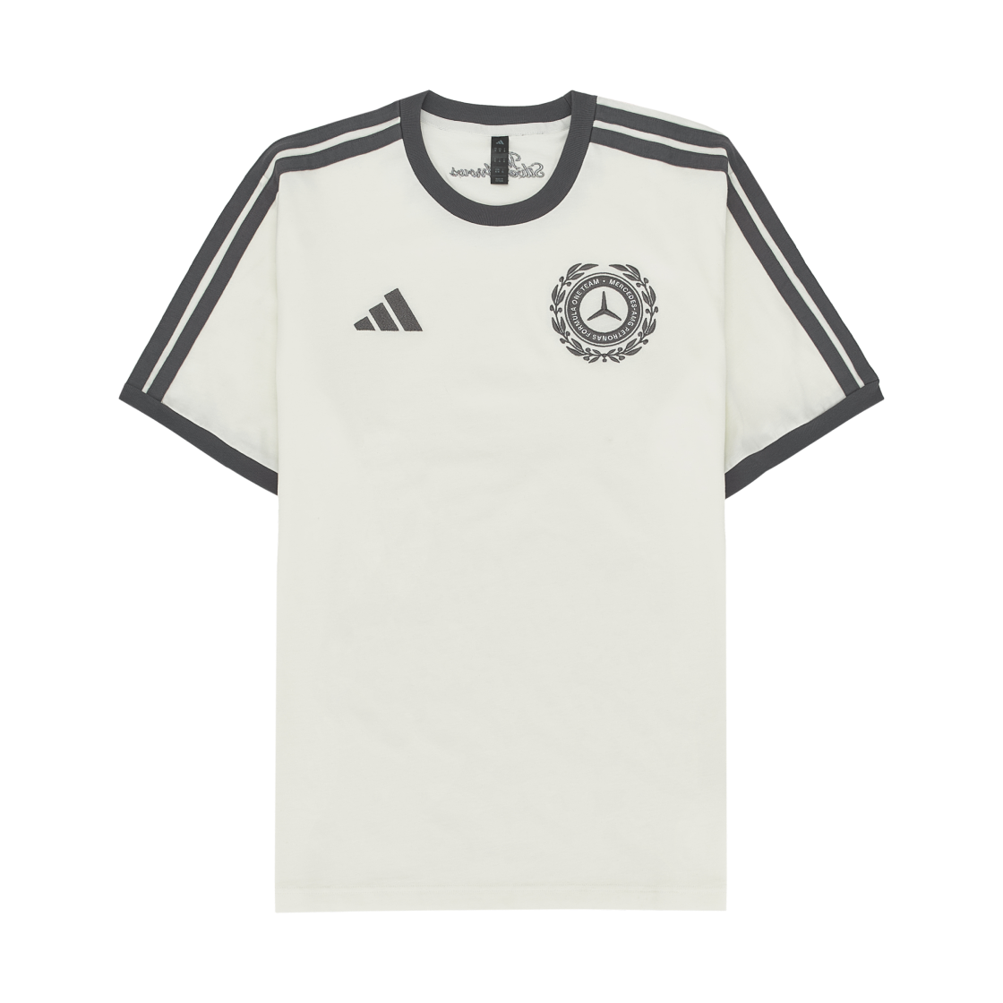 KE8275 Adidas x Mercedes AMG Petronas F1 Team Silver Arrow Icon T-Shirt Off White Granite - KR Sizing (Non Marking Ver.)