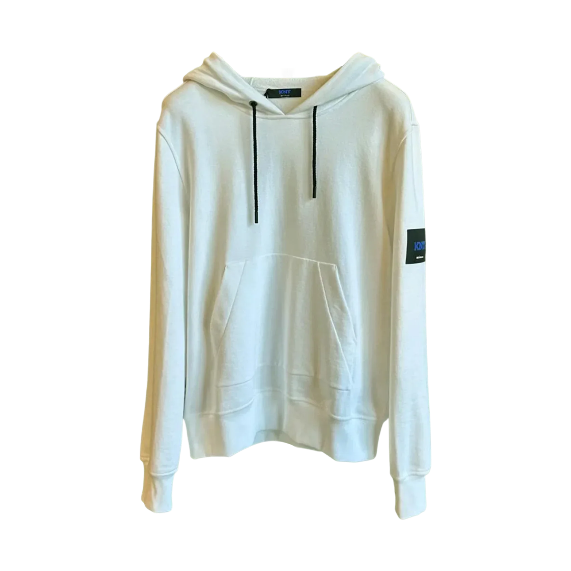 키톤 자수 패치 디테일 후드 화이트(Kiton Embroidered Patch Detail Hoodie White) - 1