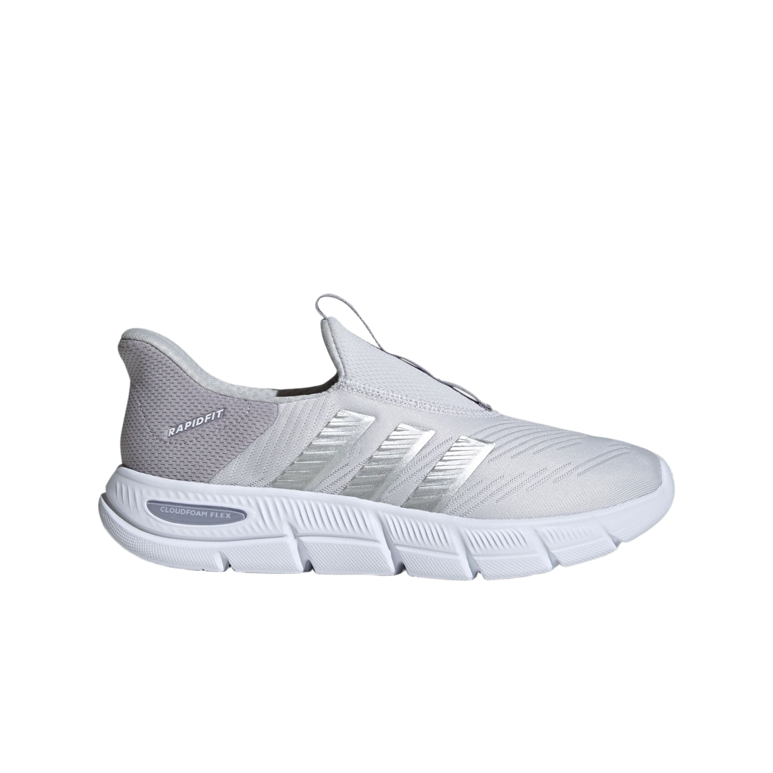HQ4942 (W) Adidas Cloudfoam Flex Lounge Rapidfit Dash Grey Silver Metallic