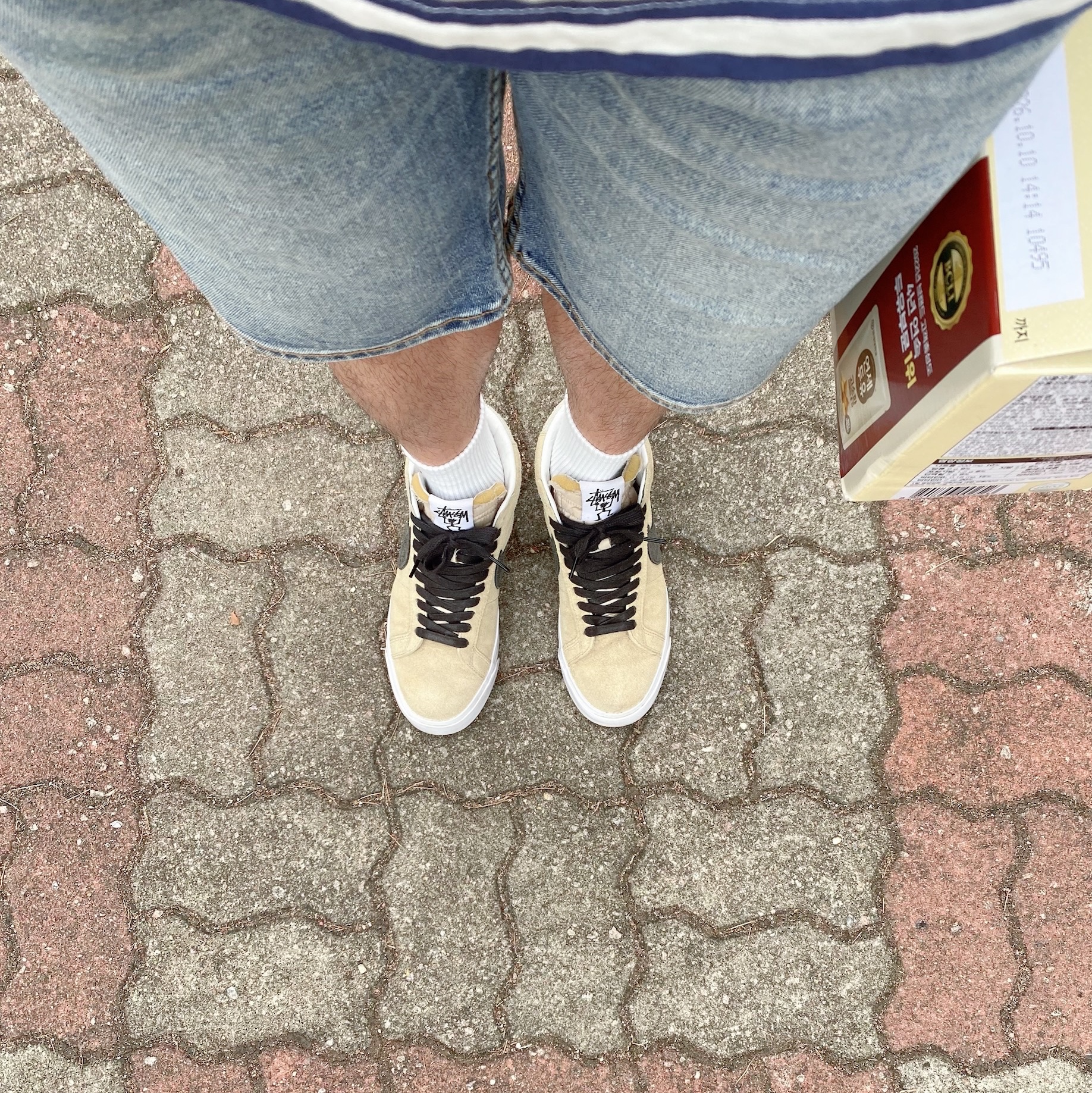 Nike x Stussy SB Zoom Blazer Mid 착용 스타일