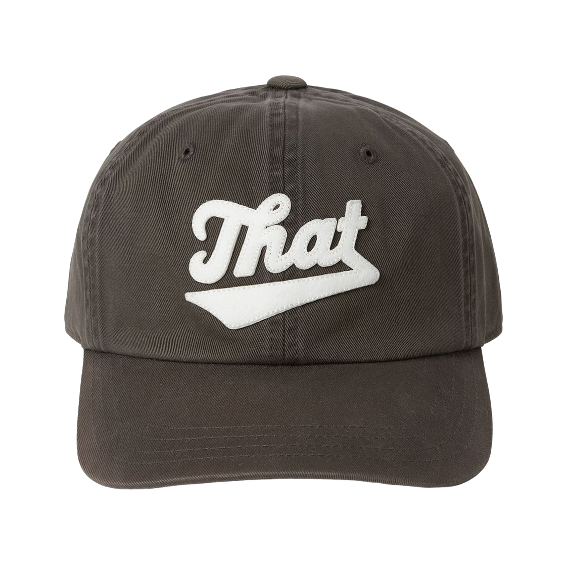 디스이즈네버댓 오버다이드 댓 아플리케 캡 워시드 블랙(thisisneverthat Overdyed That Applique Cap Washed Black)