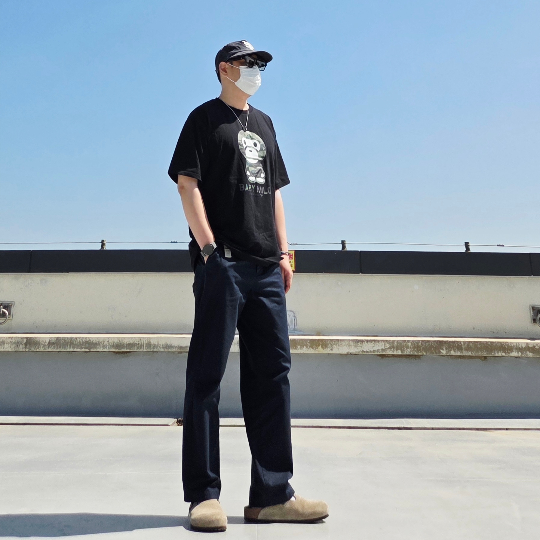Sunday Ceremony Sy Logo 5 Panel Cotton Cap - Navy, Diesel Dx1168040 Stainless Steel Double Pendant Necklace Silver 착용 스타일 - 2