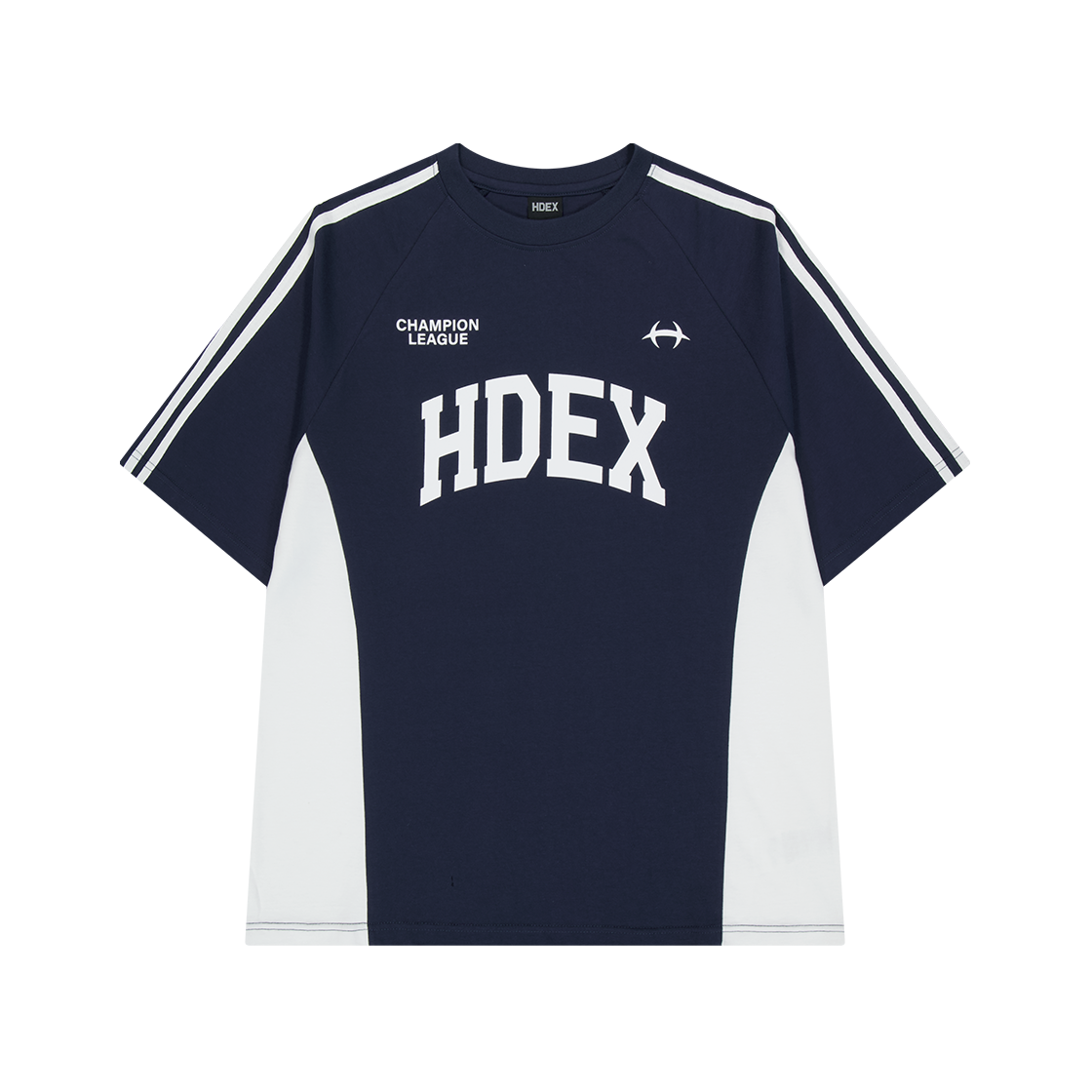 H251MLOTS100NV HDEX Side Color Block Short Sleeve Navy