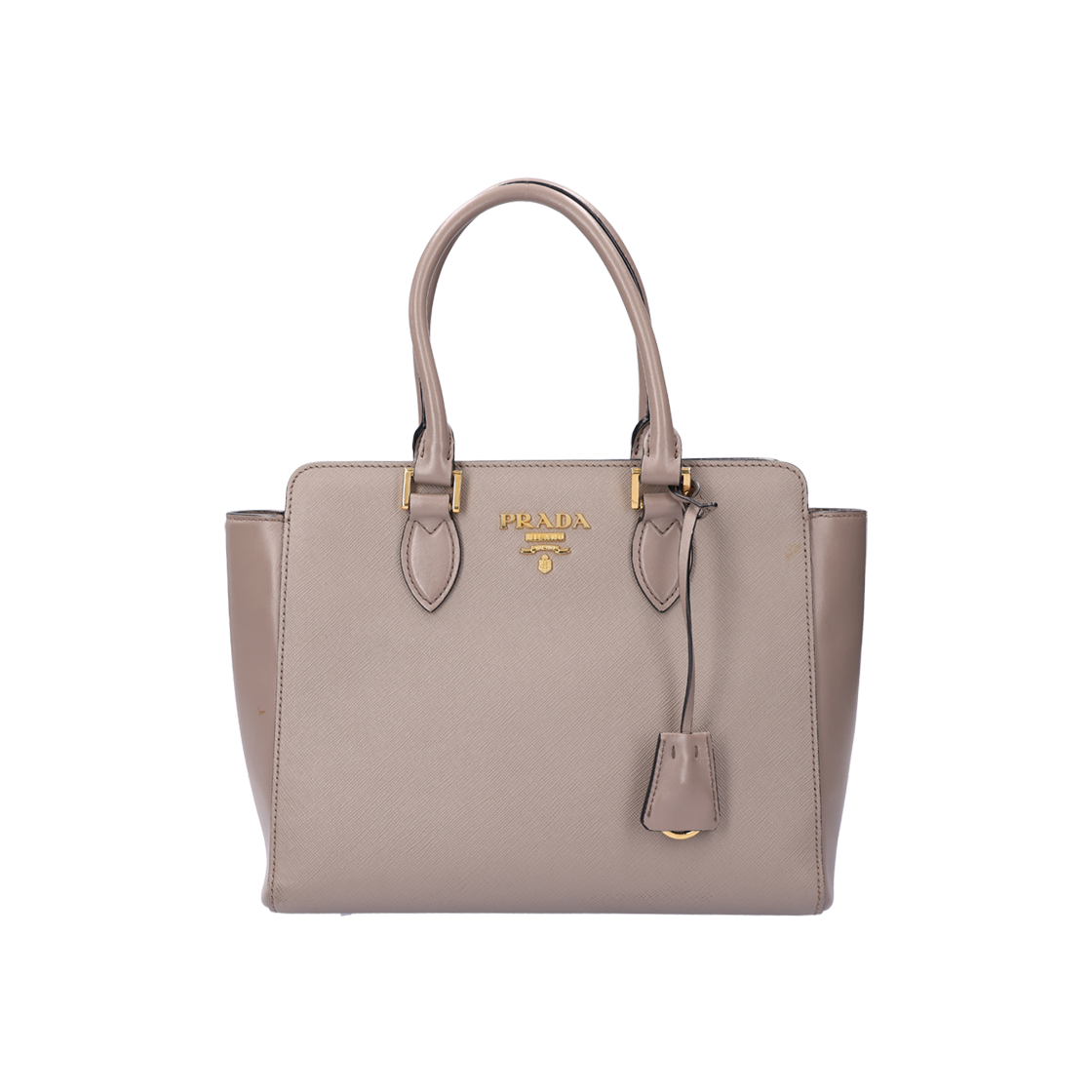 프라다 1BA113 사피아노 소프트 카프스킨 그레이 & 골드 메탈 백(Prada Saffiano Soft Calfskin Gray & Gold Metal Bag) - 1