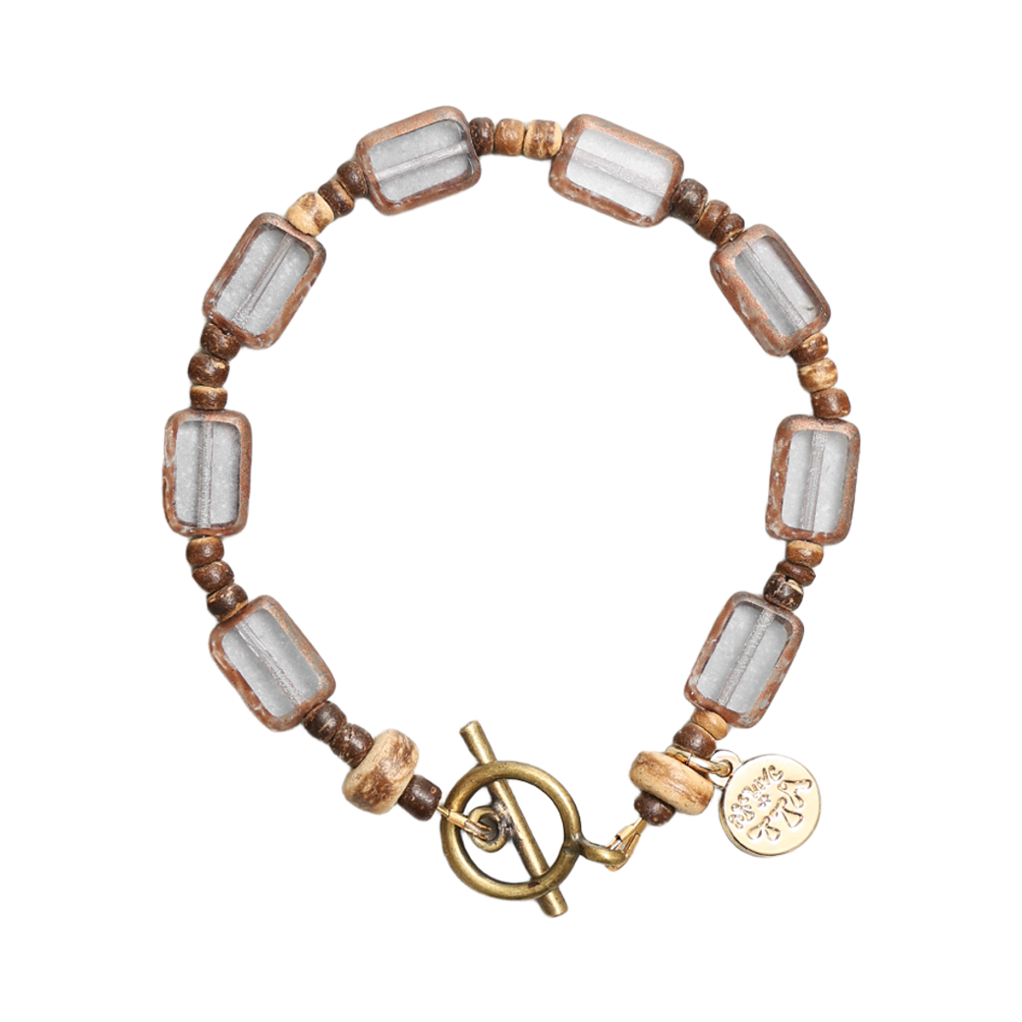 토우토우아카이브 랙탱글 체코 팔찌 블루(TOWTOW.ARCHIVE Rectangle Czech Bracelet Blue) - 1