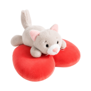 [KREAM 단독] NICI Soft toy cat fluffy 13cm lying on heart GREEN
