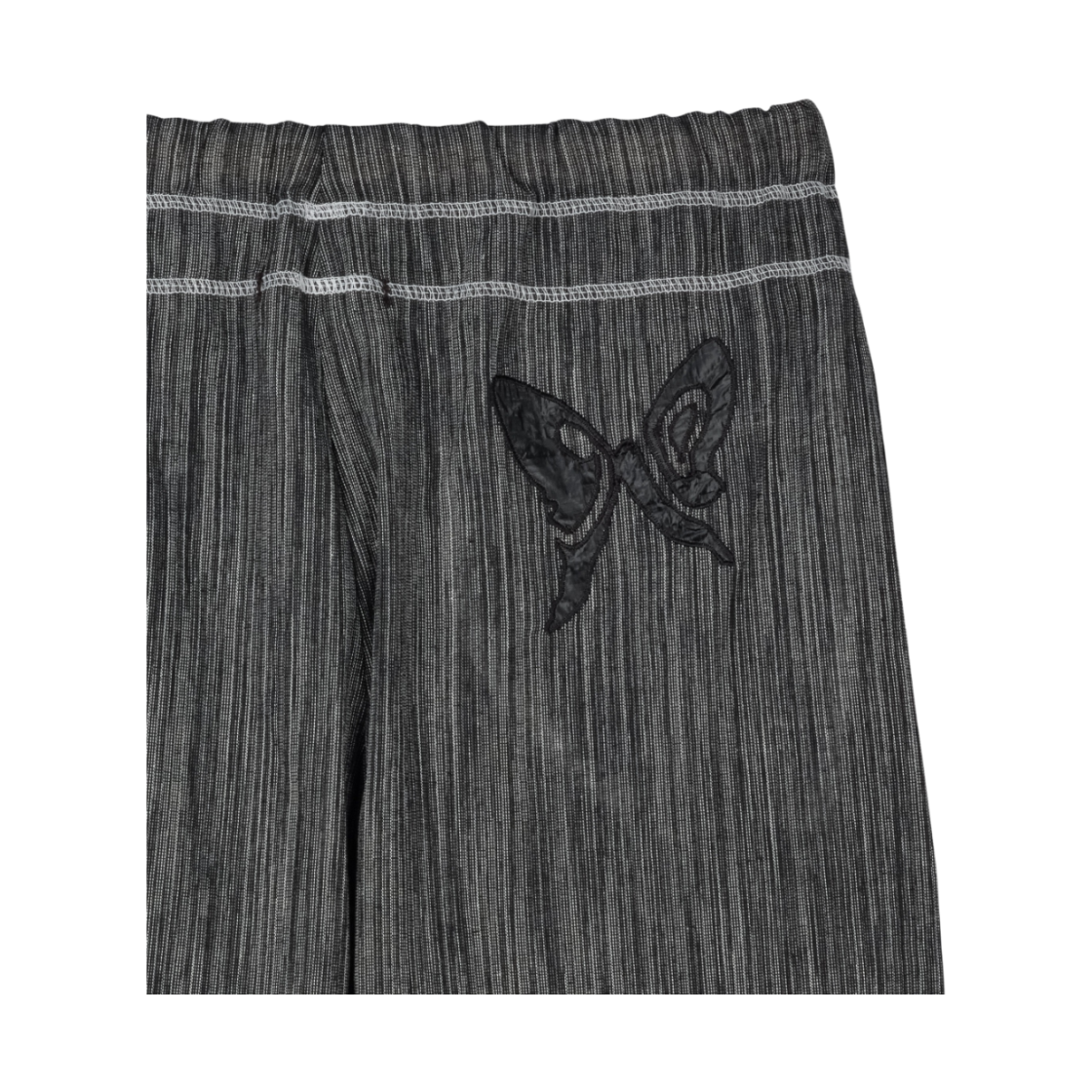 구월십일 스트라이프 스티치 와이드 팬츠 블랙(GUWOLSIBIL Stripe Stitch Wide Pants Black) - 5