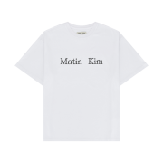 Matin Kim Logo Top In Off White/White