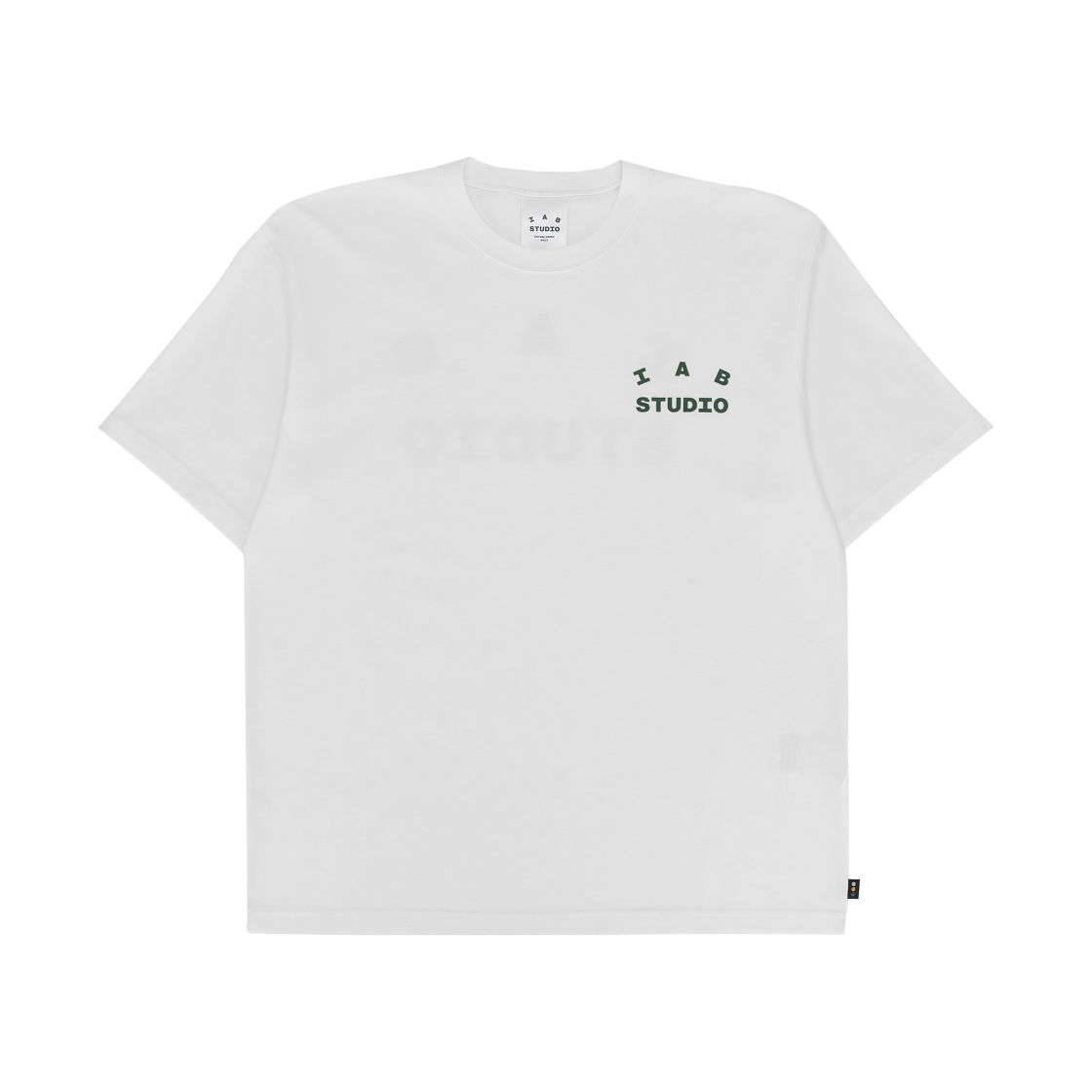 아이앱 스튜디오 티셔츠 화이트 딥 그린(IAB Studio T-Shirt White Deep Green) - 2